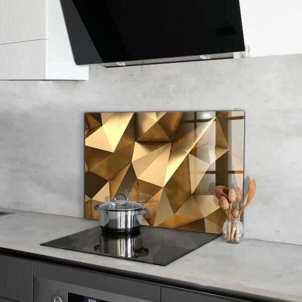 Kitchen glass panel Metallic geometric texture