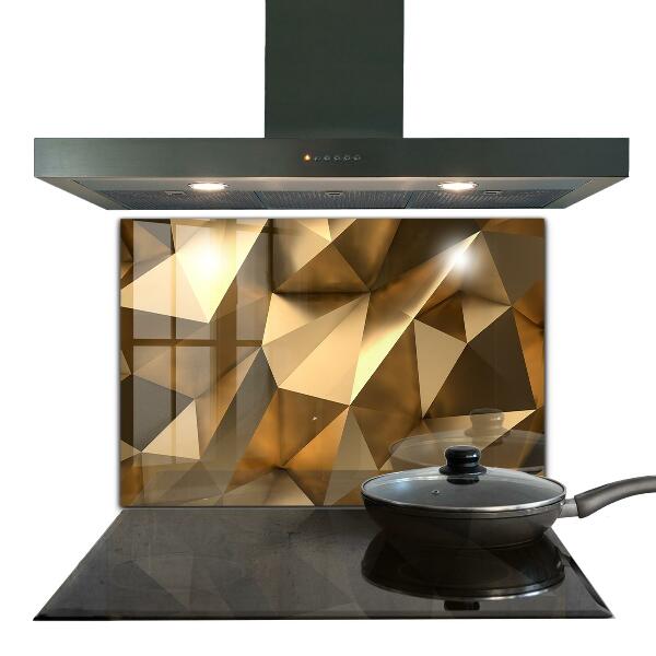 Kitchen glass panel Metallic geometric texture