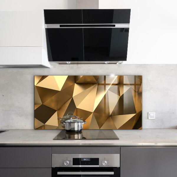Kitchen glass panel Metallic geometric texture