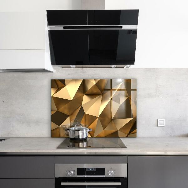 Kitchen glass panel Metallic geometric texture