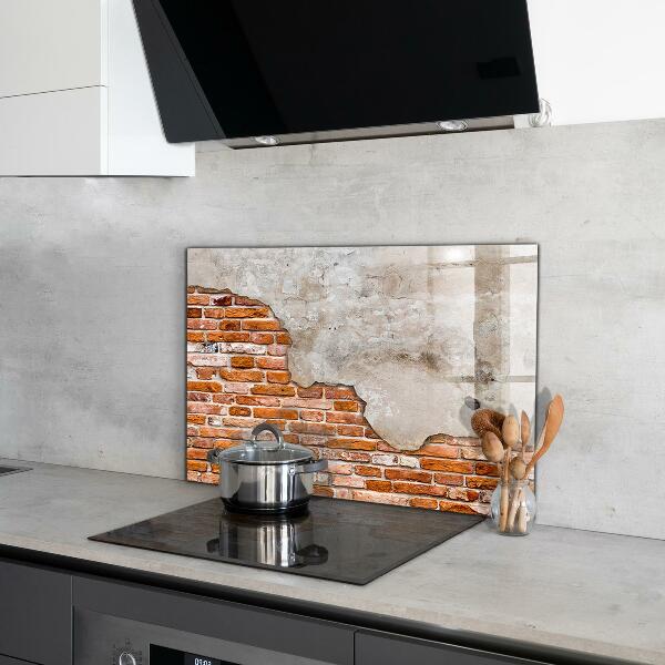Kitchen splashback Stone brick wall