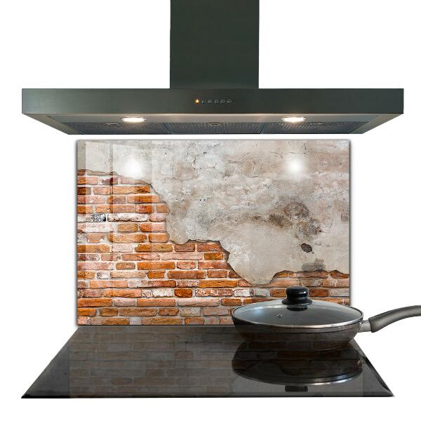 Kitchen splashback Stone brick wall