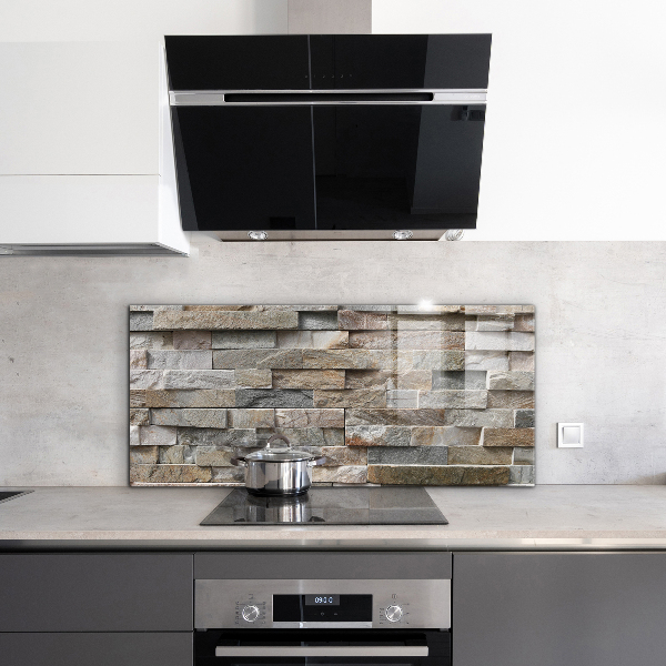 Kitchen splashback Natural stone brick