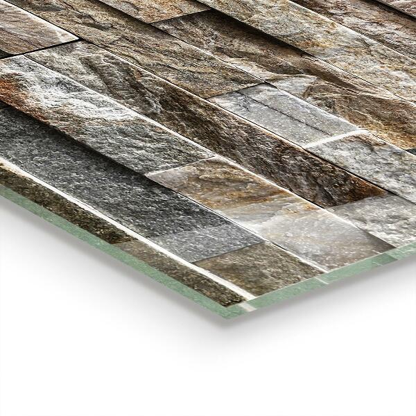 Kitchen splashback Natural stone brick