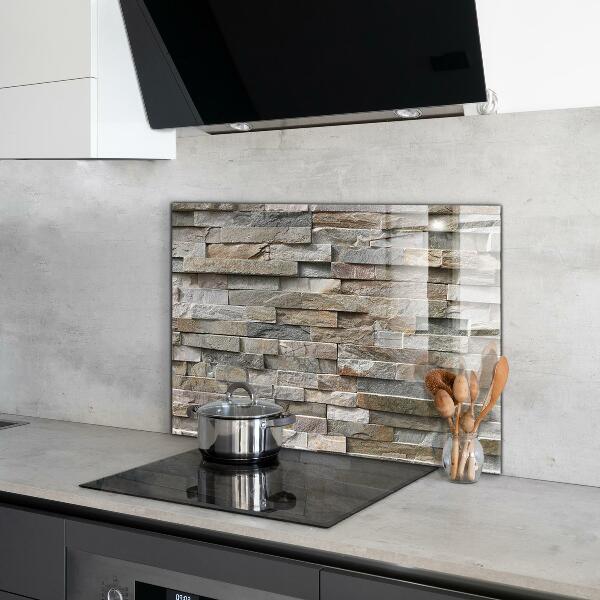 Kitchen splashback Natural stone brick