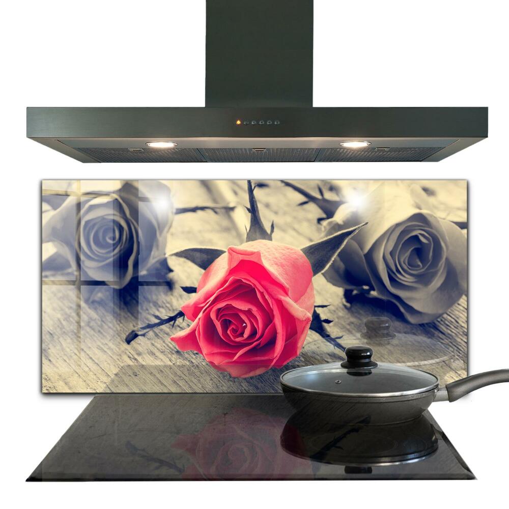 Kitchen wall panels Rose symbol of love