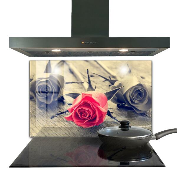 Kitchen wall panels Rose symbol of love
