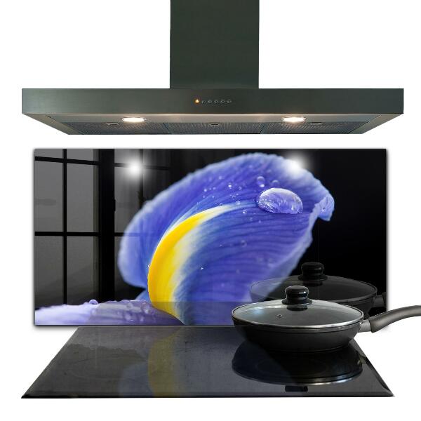 Kitchen wall panels Purple iris flower