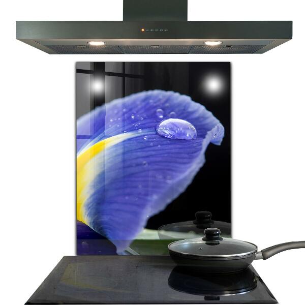 Kitchen wall panels Purple iris flower