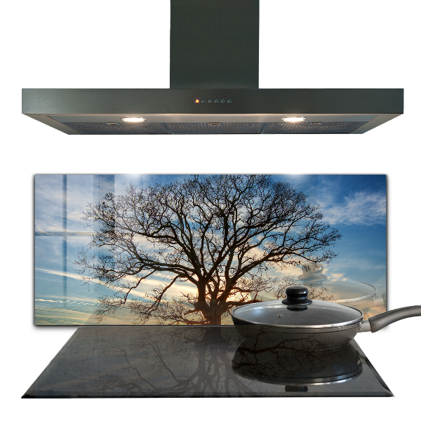 Kitchen wall panels Landscape meadow in the morning