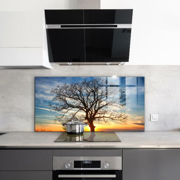 Kitchen wall panels Landscape meadow in the morning