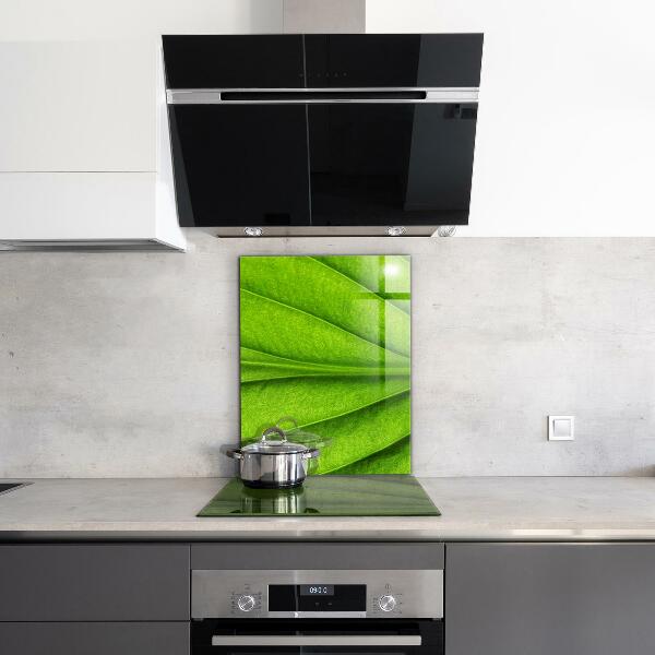 Kitchen wall panels Green leaf details