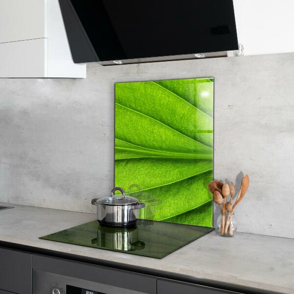 Kitchen wall panels Green leaf details