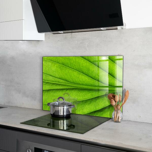 Kitchen wall panels Green leaf details