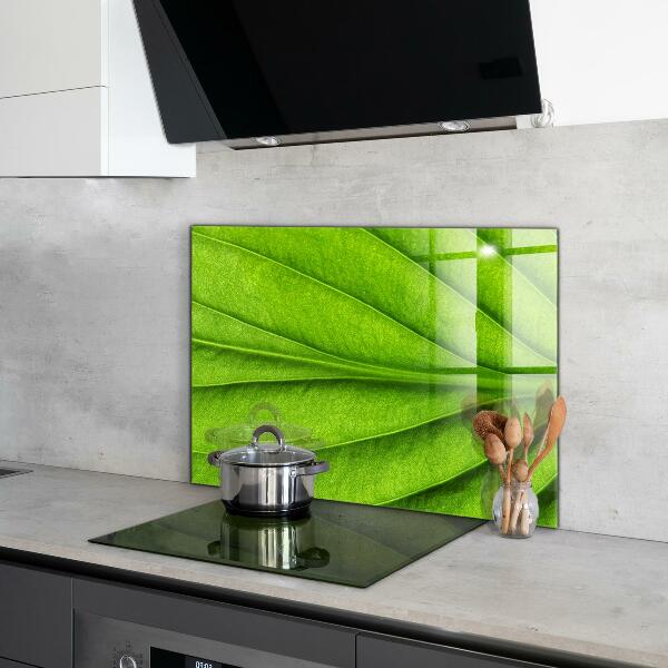 Kitchen wall panels Green leaf details