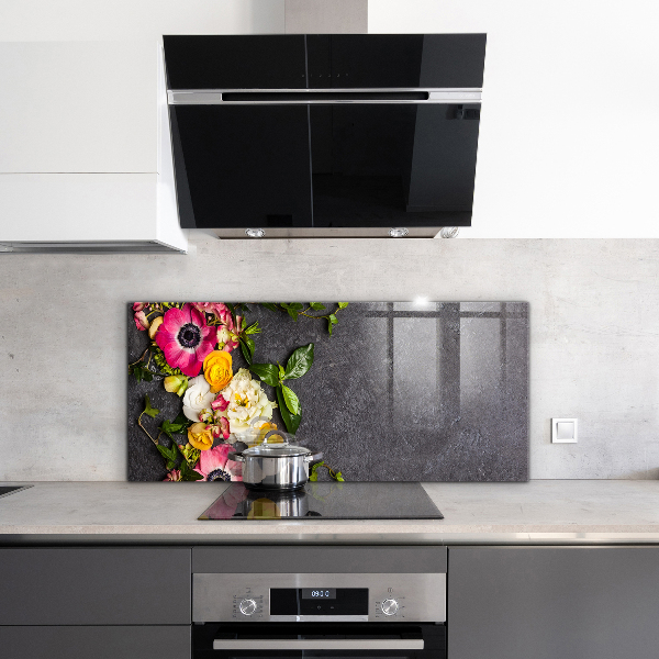 Kitchen panel Natural flowers composition