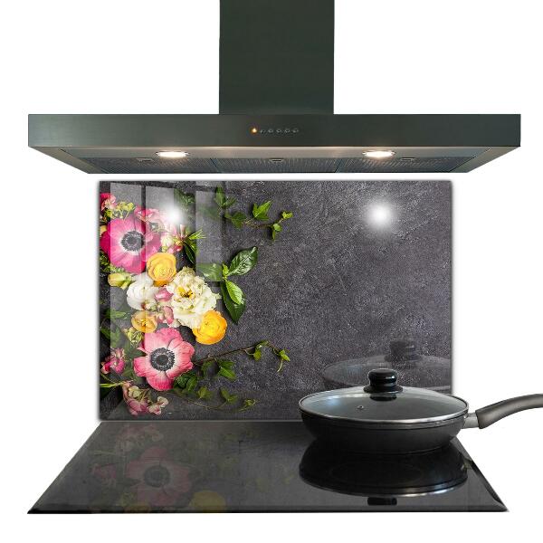 Kitchen panel Natural flowers composition