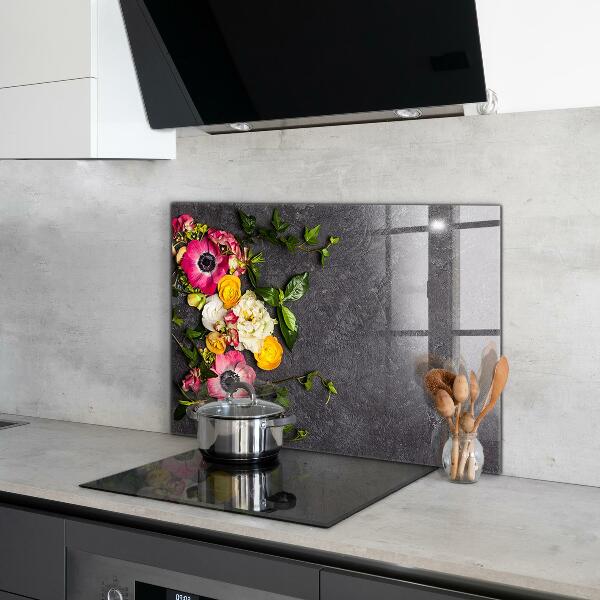 Kitchen panel Natural flowers composition