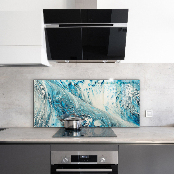 Kitchen wall panels Sea wave