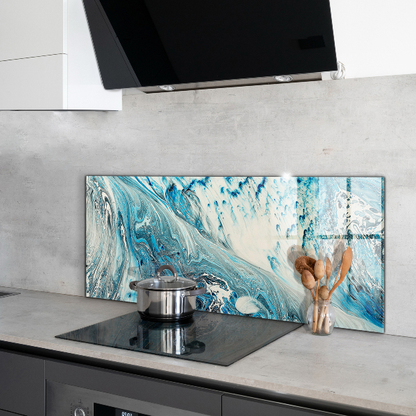 Kitchen wall panels Sea wave