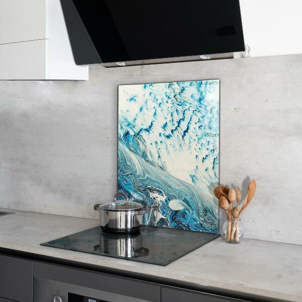Kitchen wall panels Sea wave