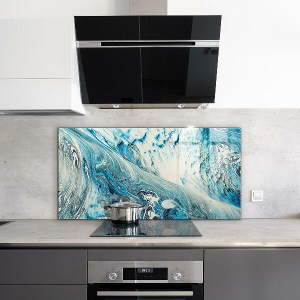 Kitchen wall panels Sea wave