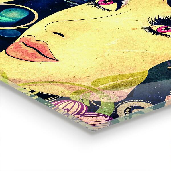 Kitchen wall panels Girl on a summer day