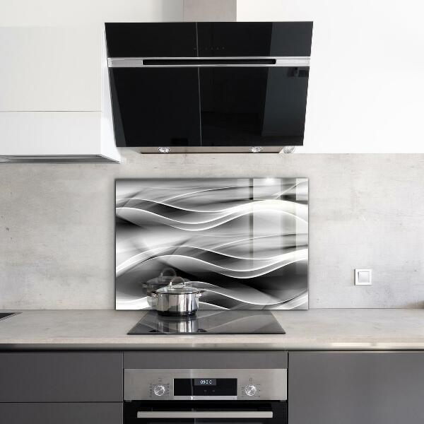 Kitchen splashback Gray wave abstract energy