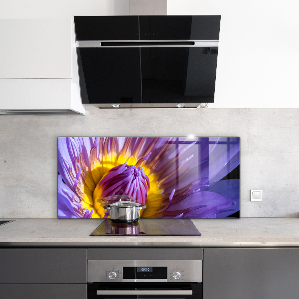 Kitchen panel Purple flower details