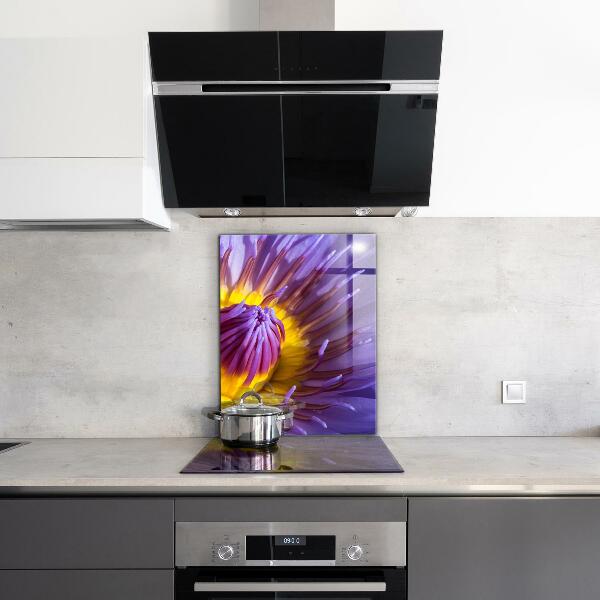 Kitchen panel Purple flower details