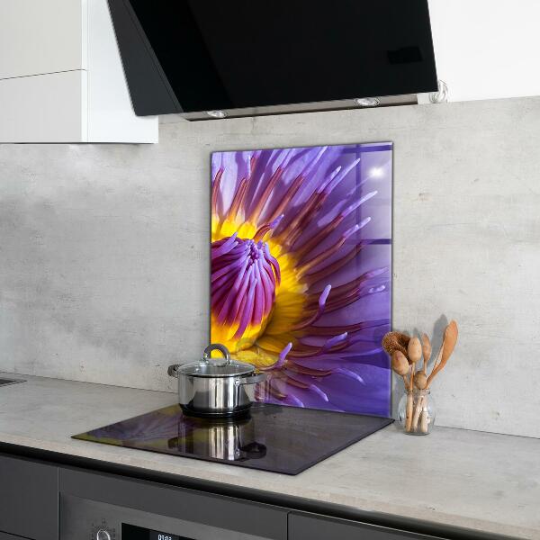 Kitchen panel Purple flower details