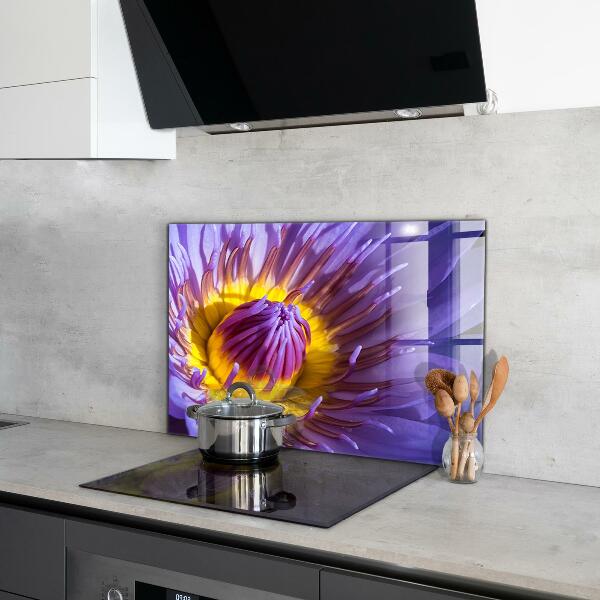 Kitchen panel Purple flower details