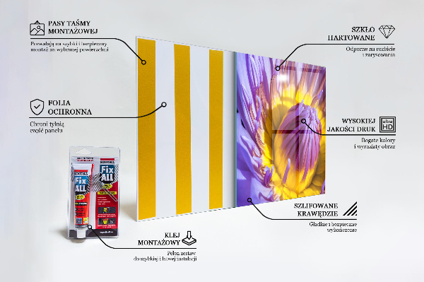 Kitchen panel Purple flower details