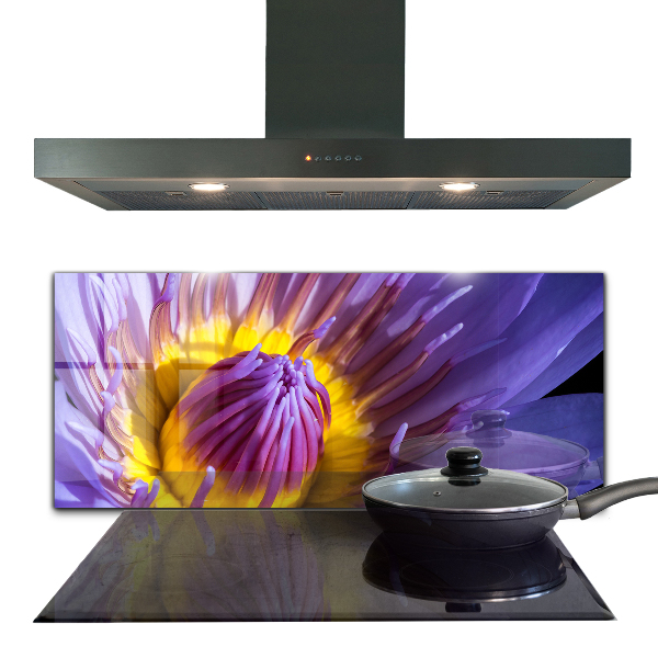 Kitchen panel Purple flower details