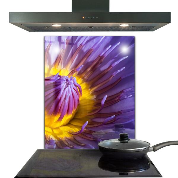 Kitchen panel Purple flower details