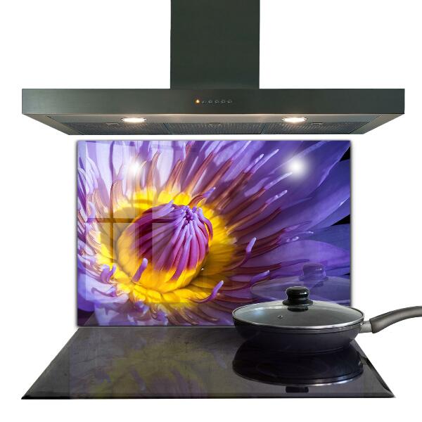 Kitchen panel Purple flower details