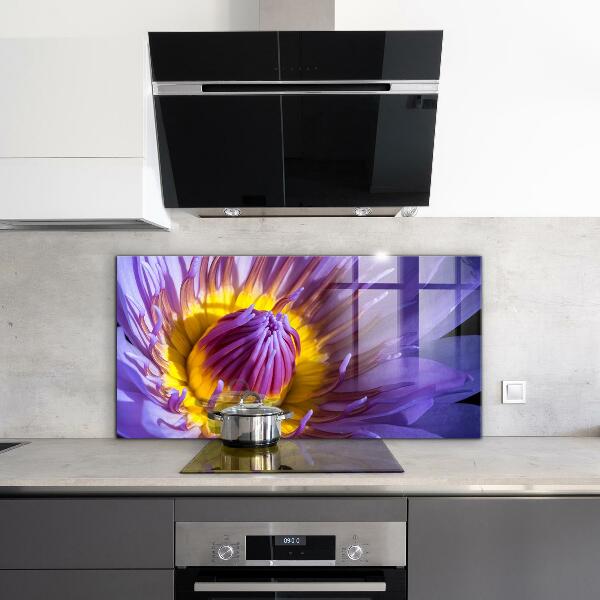 Kitchen panel Purple flower details