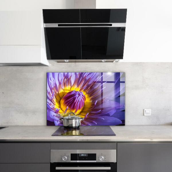 Kitchen panel Purple flower details