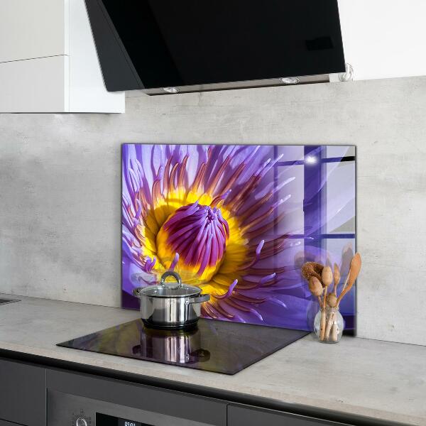 Kitchen panel Purple flower details