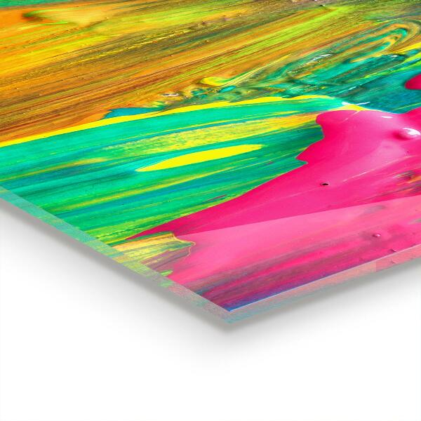 Kitchen wall panels Colorful paint texture