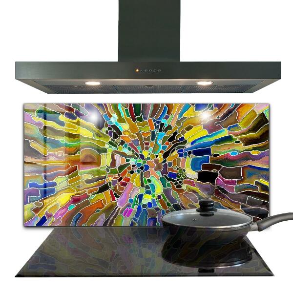 Kitchen splashback Fancy colorful mosaic