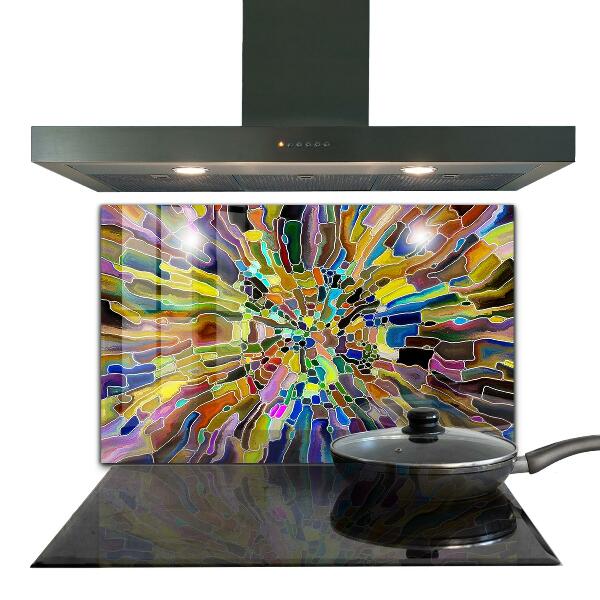 Kitchen splashback Fancy colorful mosaic