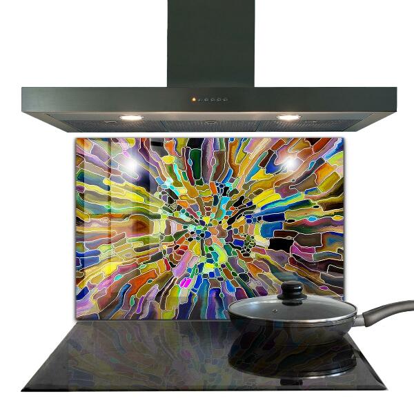 Kitchen splashback Fancy colorful mosaic