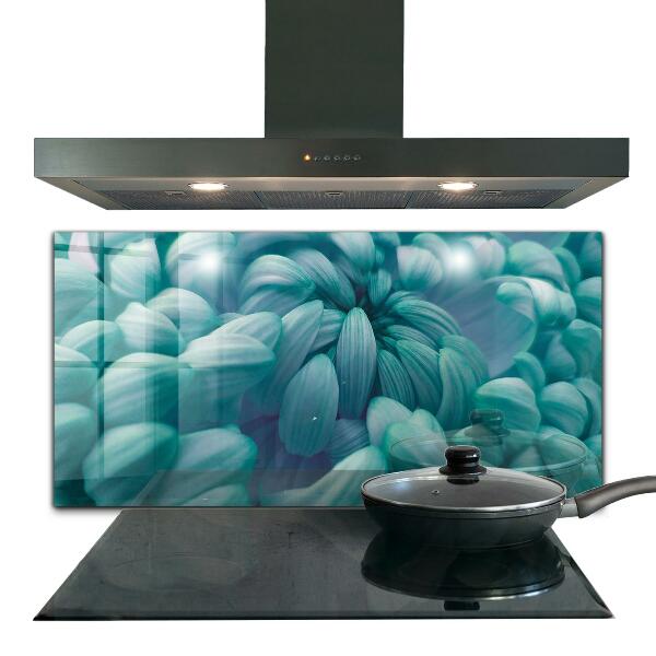 Kitchen panel Blue chrysanthemum