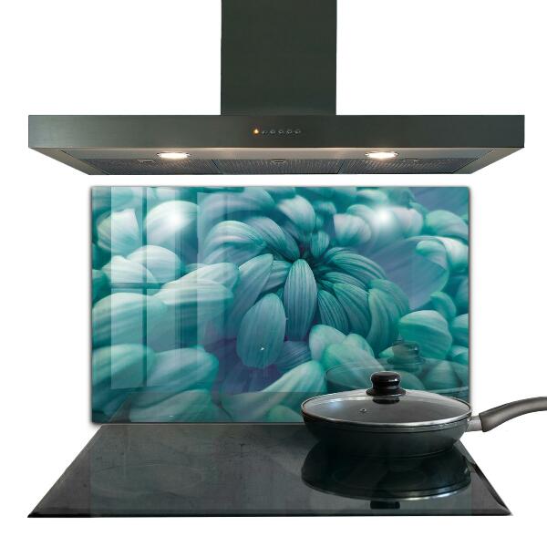 Kitchen panel Blue chrysanthemum