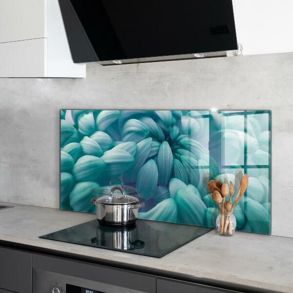 Kitchen panel Blue chrysanthemum