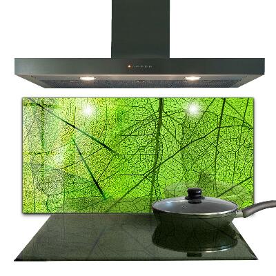 Kitchen splashback Green leaf texture