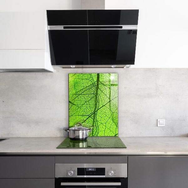 Kitchen splashback Green leaf texture