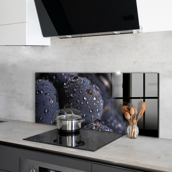 Kitchen wall panels Juicy blueberries