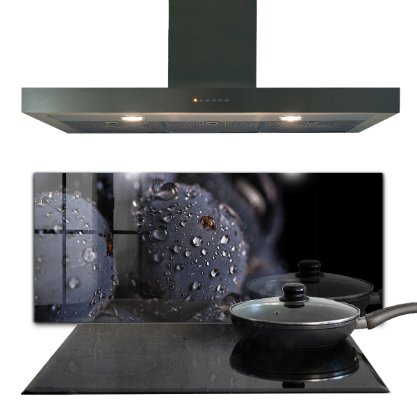 Kitchen wall panels Juicy blueberries